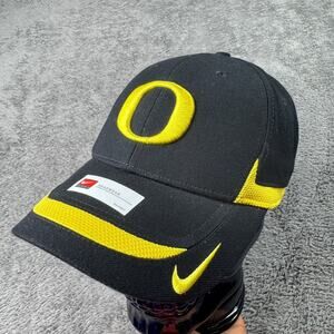 Y2K Vintage Nike Team Oregon Ducks Hat Cap NEW Black Yellow AMP Energy Strapback